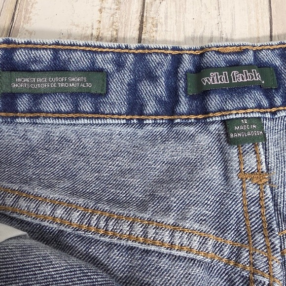 BlueSpice Womens High Waist Distressed Denim Shorts Blue Size 5 New - Picture 11 of 11